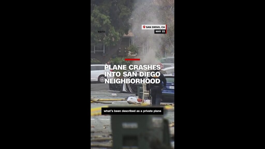 Footage shows wreckage of homes and cars after plane crash in San Diego neighborhood