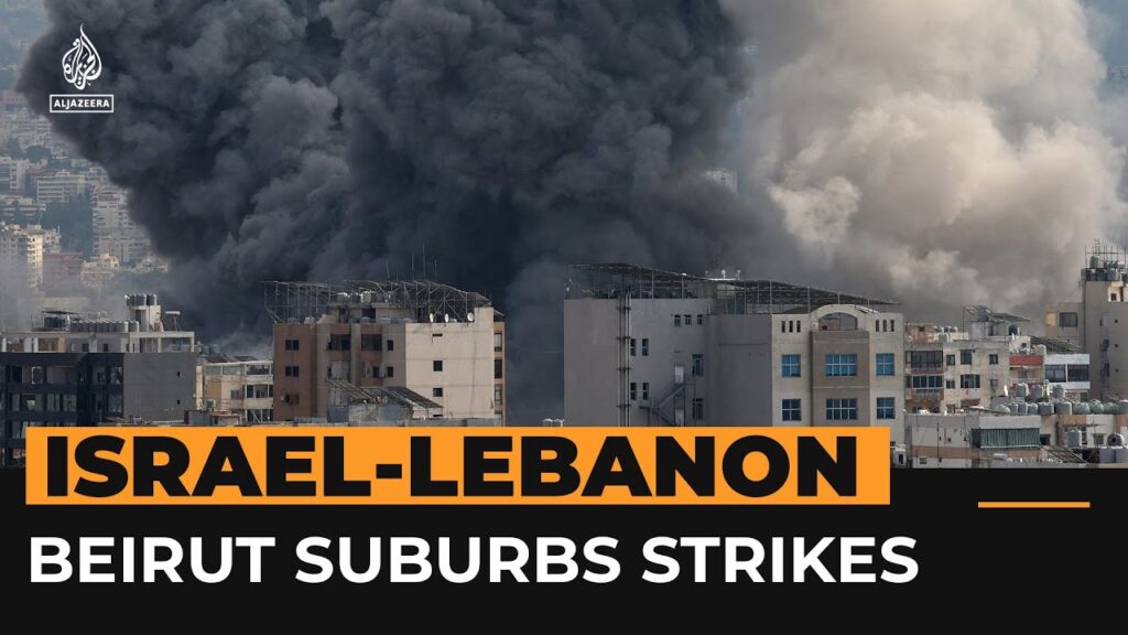 Israel launches multiple strikes on southern suburbs of Beirut | AJ #shorts