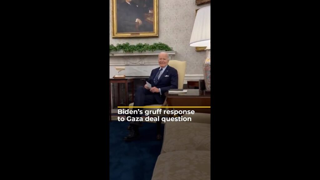 Biden deflects from journalist’s Gaza deal question | AJ #shorts