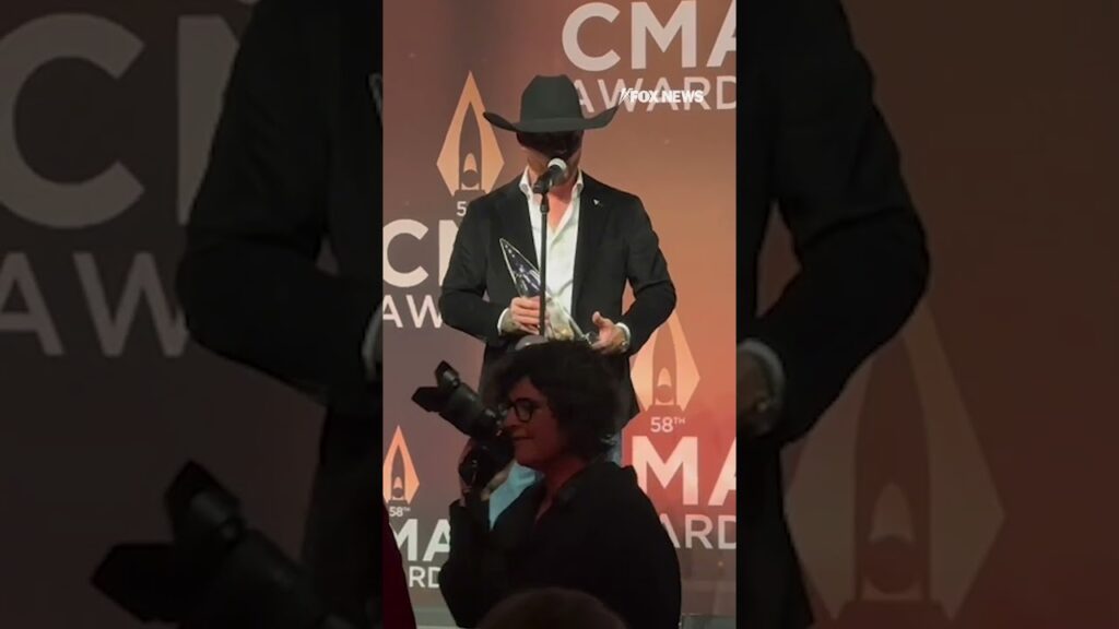 Cody Johnson says he owes his success to his wife after winning Album of the Year at the CMAs