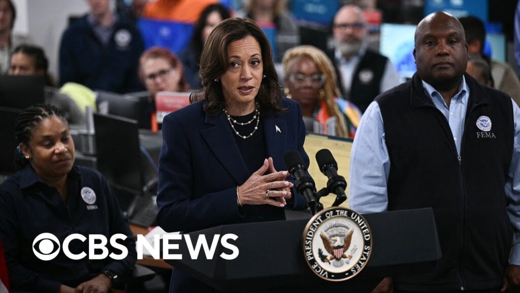 Harris briefed by FEMA, Trump tours damage from Helene in Georgia