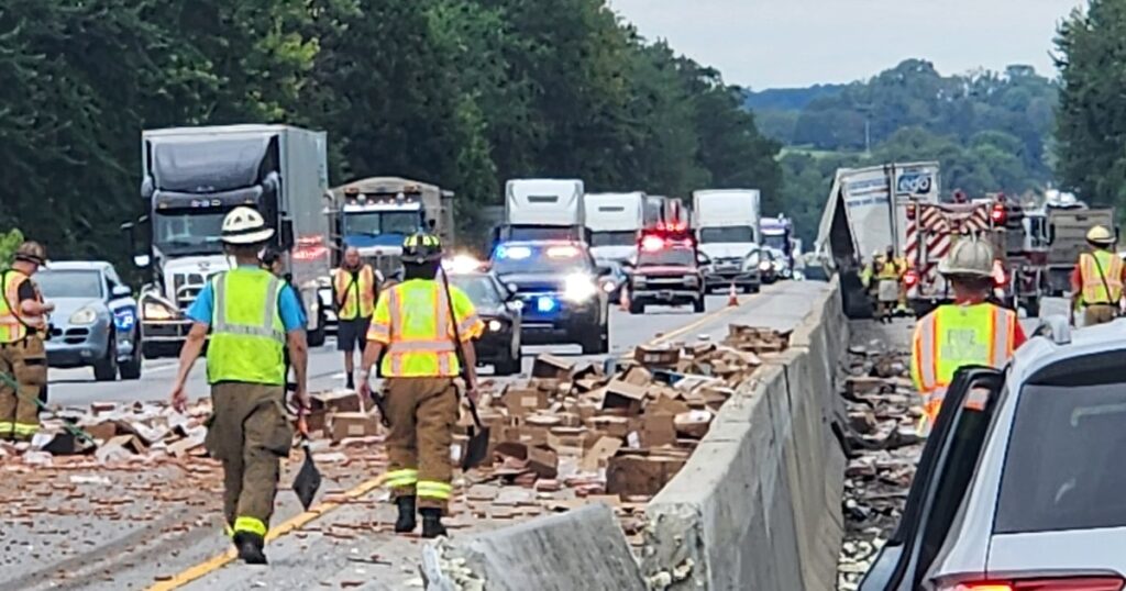 Hot dog spill leaves slippery mess on Pennsylvania highway