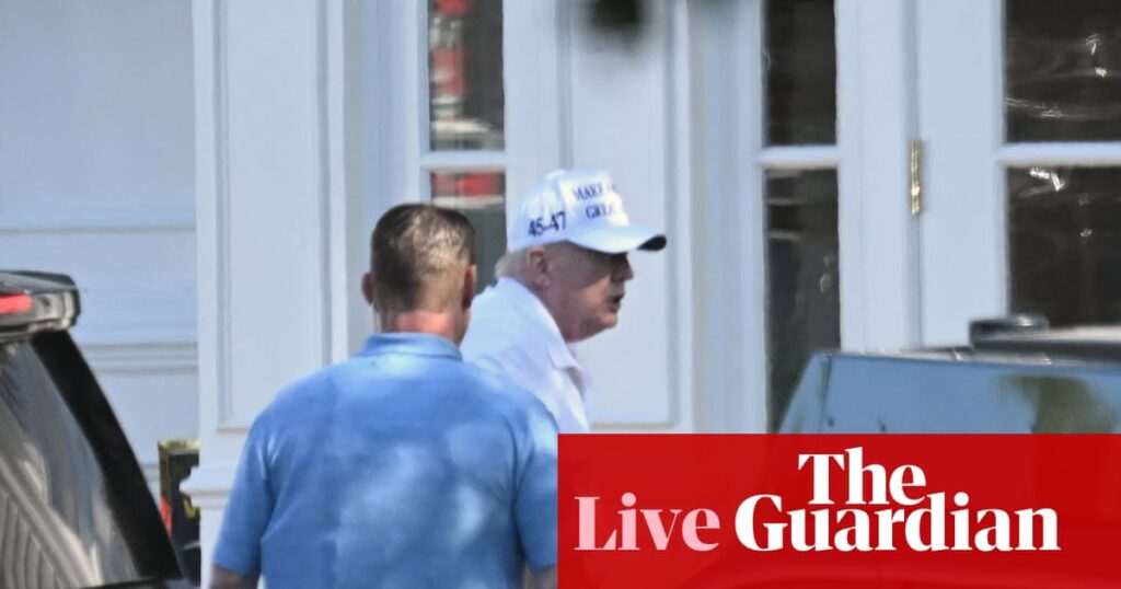 Trump to hold press conference after ordering homeless to leave Washington DC – US politics live | US politics
