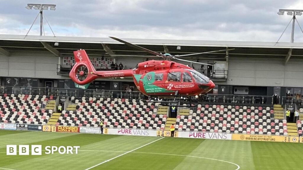 Fan in ‘serious but stable’ condition after medical emergency game