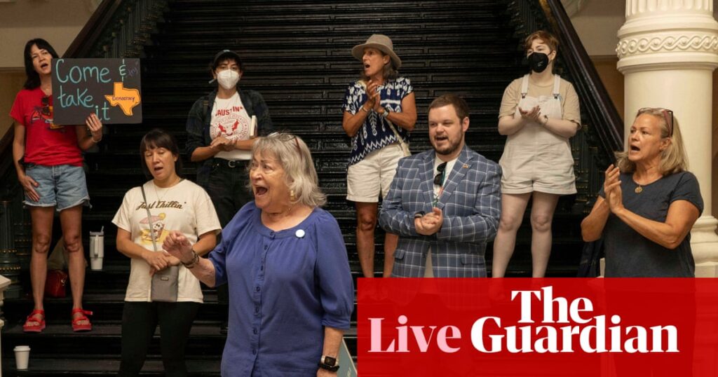 Texas Republicans set to approve Trump-backed congressional map; Bondi says 66 people arrested in DC on Tuesday – live | US news