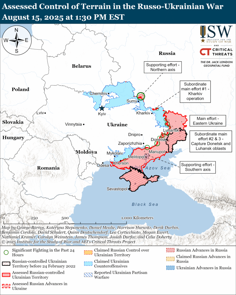 Russian Offensive Campaign Assessment, August 15, 2025