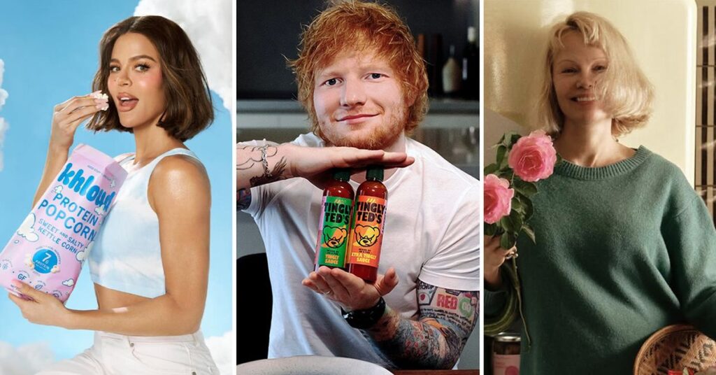 Celebrities launching food companies, restaurants and products: Pamela Anderson, Ed Sheeran and more jump on A-list ‘side hustle’