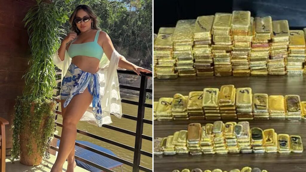 ‘Brazil’s largest gold seizure ever’ made in glam influencer’s car as cops find £8.2m of bars ‘hidden in dashboard’
