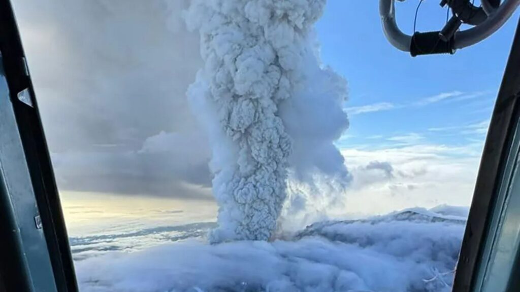 Watch moment Russian volcano explodes for FIRST TIME in 600 years sparking tsunami warning after catastrophic mega quake