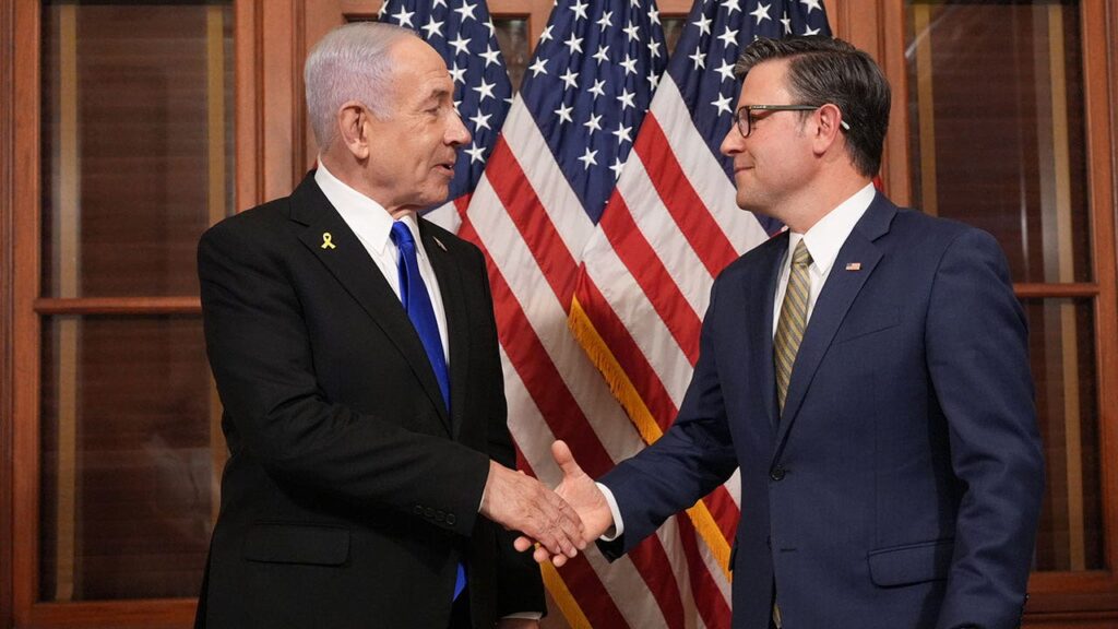 Speaker Johnson makes historic West Bank visit to dine with Netanyahu