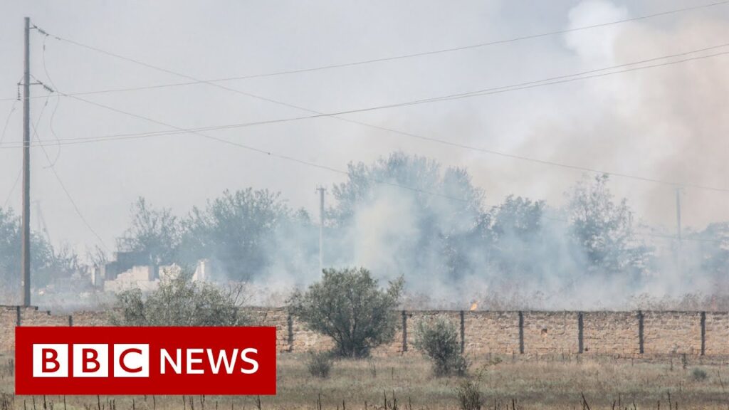 Russia reports series of explosions near Ukraine border –   BBC News