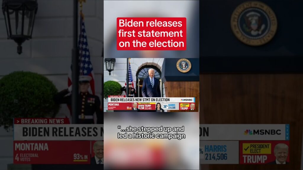 Biden releases first statement on the election