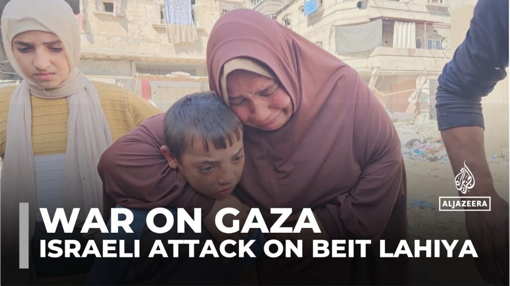 Child who lost father early in war among dozens killed in Israeli attack on Beit Lahiya