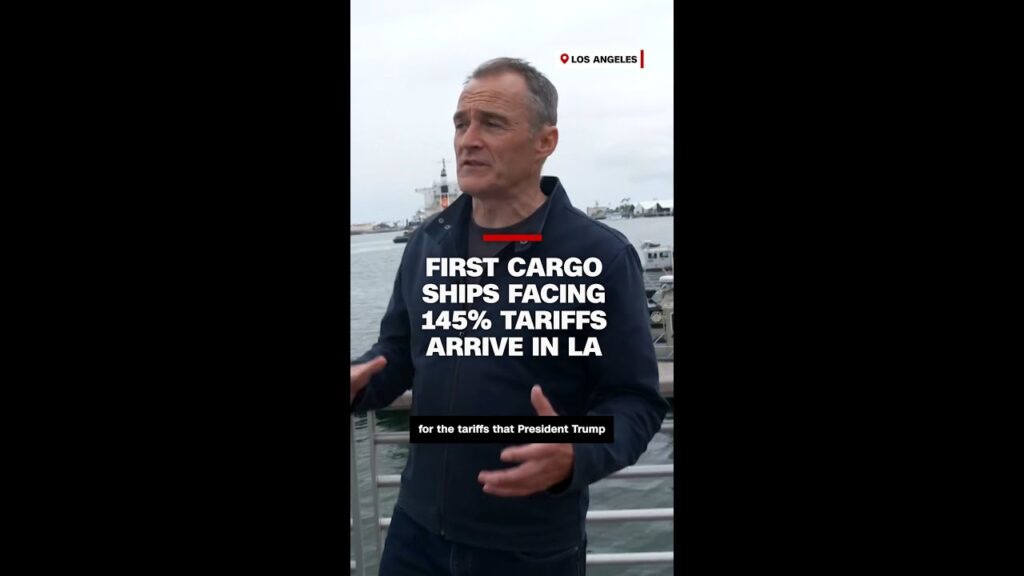 First cargo ships facing 145% tariffs  arrive in LA