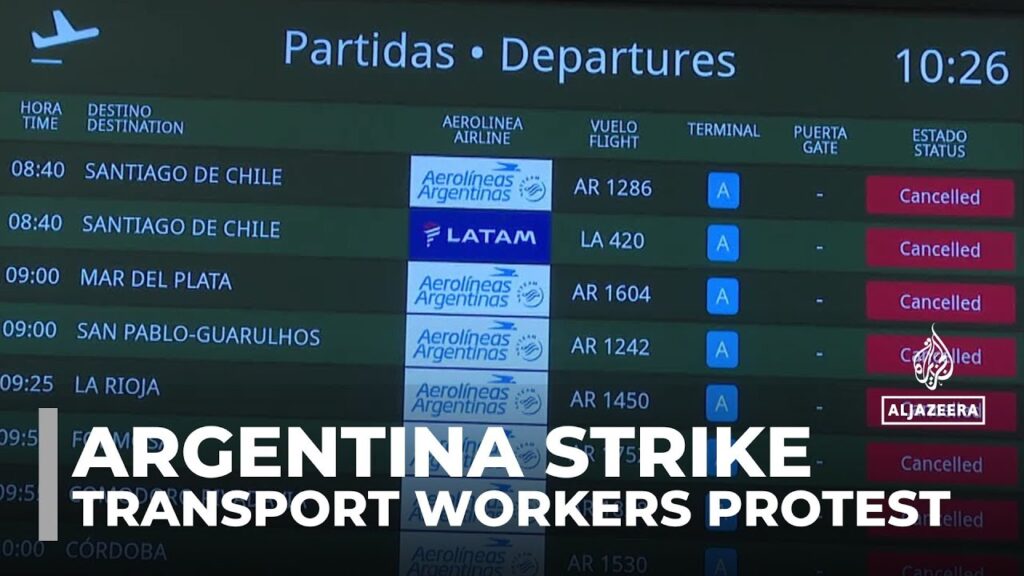 Argentina strike: Transport workers protest against austerity measures