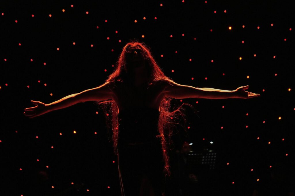 Photos of a male dancer in Beirut who challenges social norms with his performances