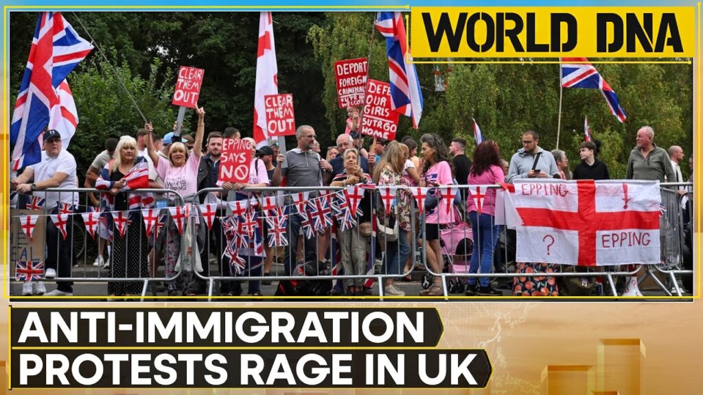 UK Anti-migrant Protests: Activists Protest Outside Hotel Housing Asylum Seekers In Epping | WION
