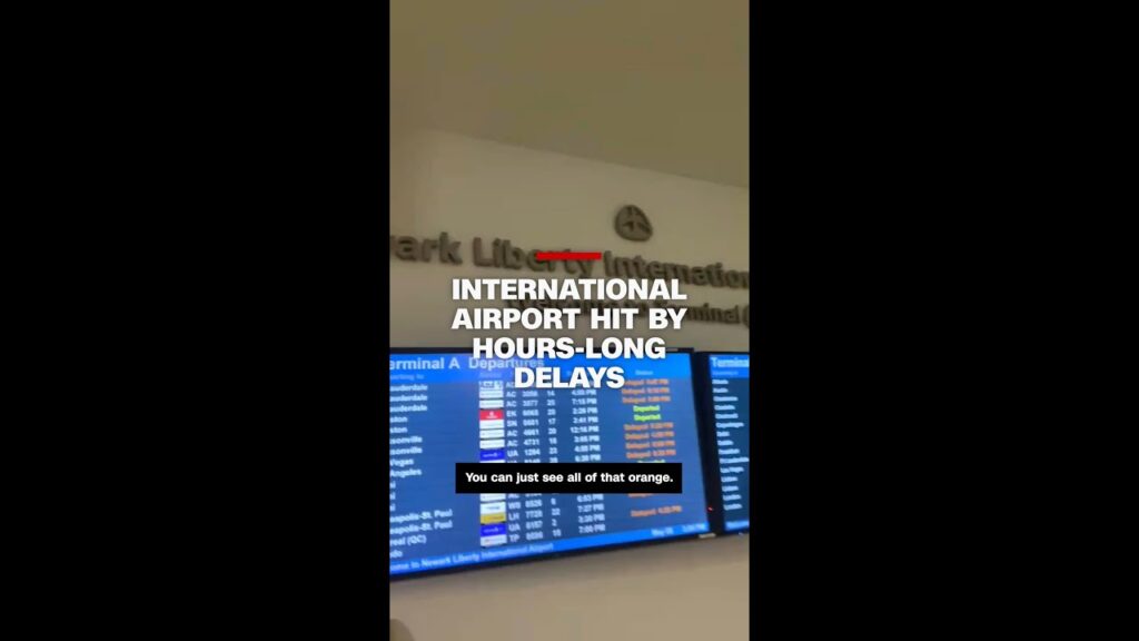 Inside Newark’s Terminal B as hundreds of flights delayed