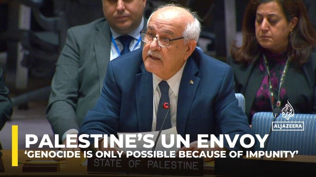 ‘Genocide is only possible because of impunity’: Palestine’s UN envoy