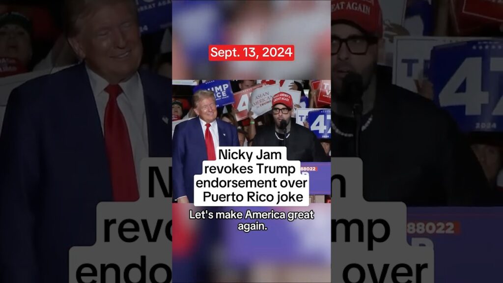 Nicky Jam revokes Trump endorsement over Puerto Rico joke