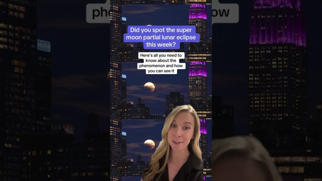 Did you spot the super moon partial lunar eclipse this week? #shorts