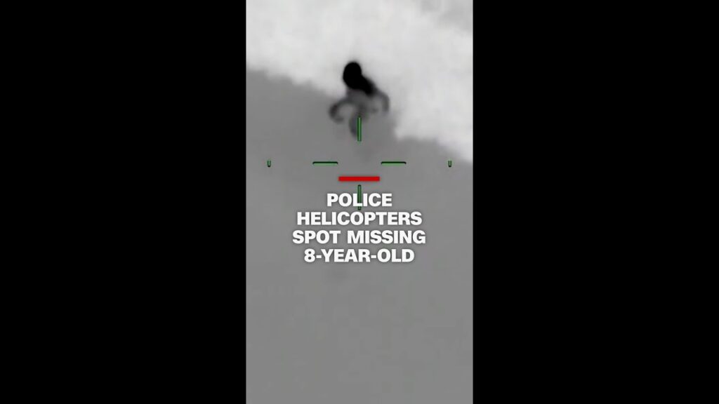 Police helicopters spot missing 8-year-old