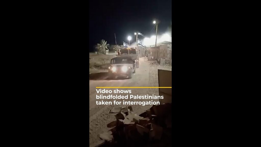 Video shows blindfolded Palestinians taken for interrogation | AJ #shorts
