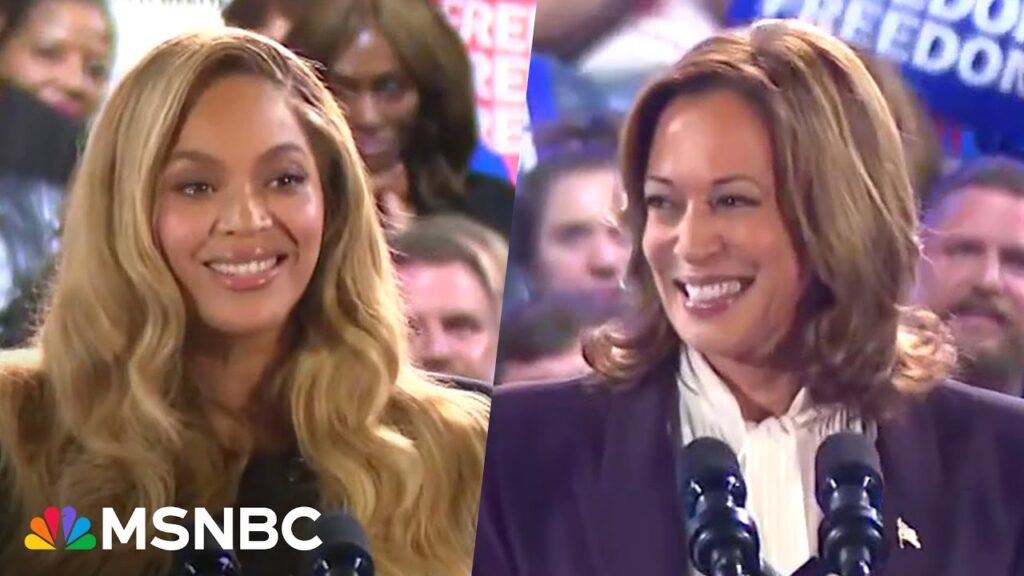 ‘We are at the precipice of an incredible shift’: Beyoncé joins VP Harris at Houston rally