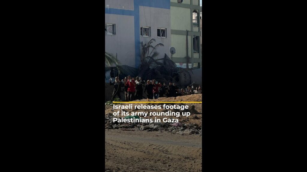 Israel releases footage of its military rounding up Palestinians in north Gaza | AJ #shorts