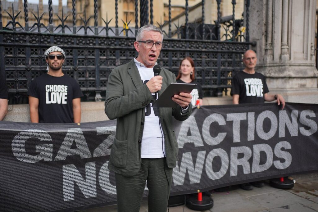 Steve Coogan among celebrities urging Starmer to say Israel committing genocide