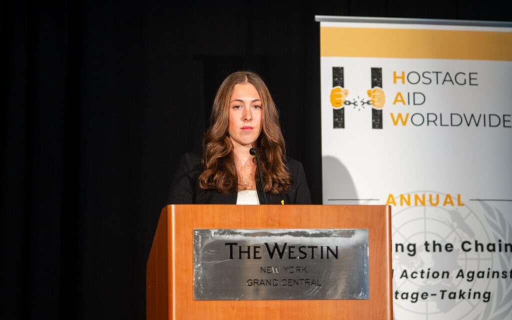 Ex-hostage Naama Levy to diplomats in NY: ‘No greater crisis to work toward ending’