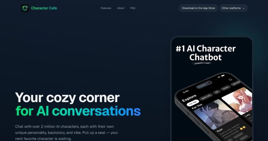 Character Cafe: AI Character Conversation Platform