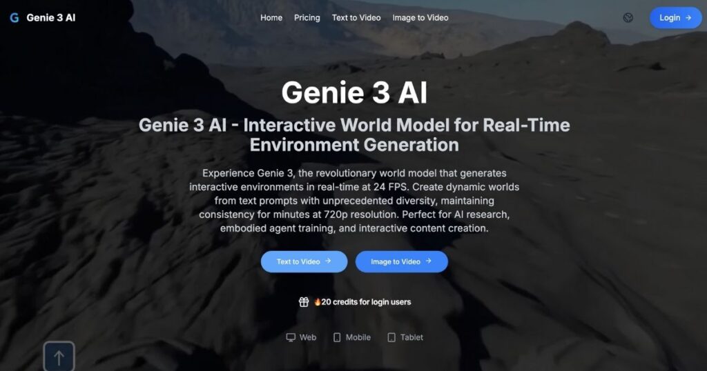 Genie 3 AI: Real-Time Interactive World Generation