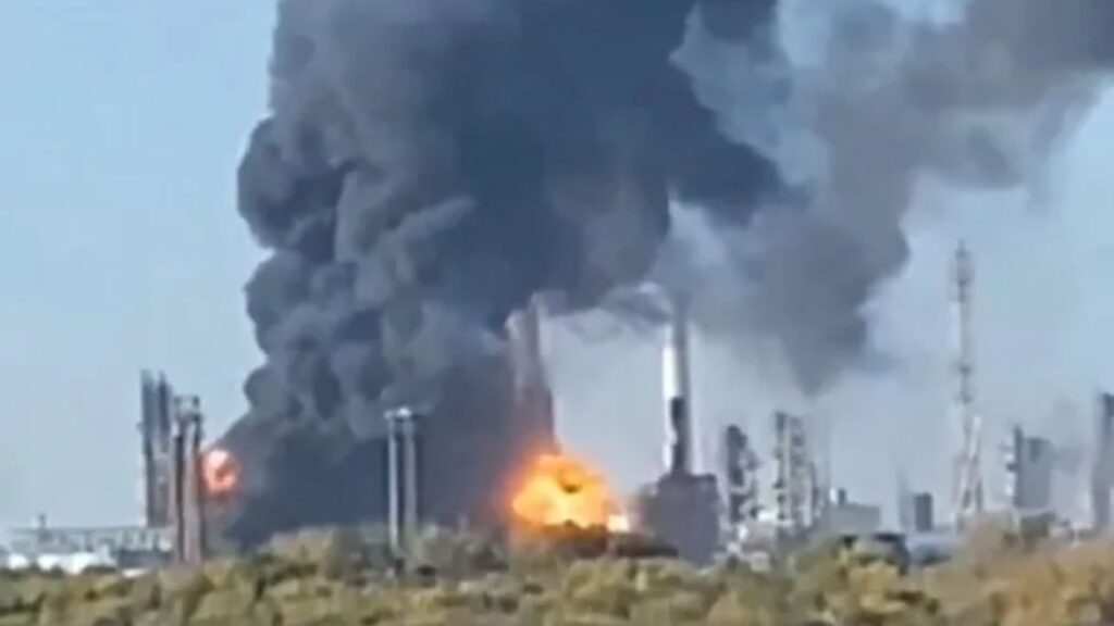 Watch moment Ukraine naval drone bombs key fuel site as campaign targeting Vlad’s oil causes crisis in Russia
