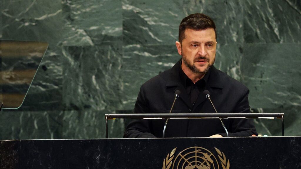 Zelenskyy warns only ‘friends and weapons’ can stop Putin in UN speech