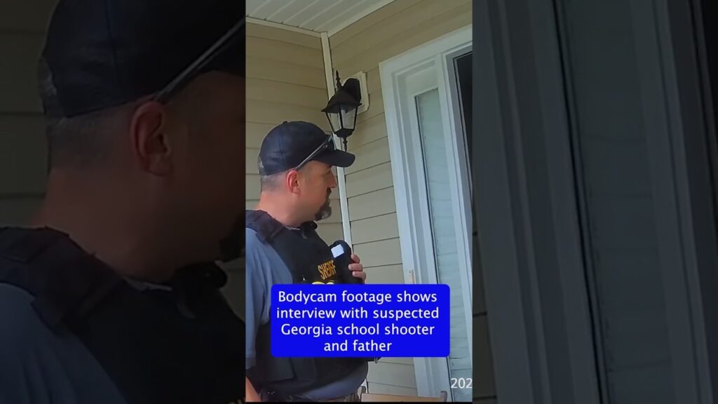 Bodycam footage shows police interview with suspected Georgia school shooter and father #shorts
