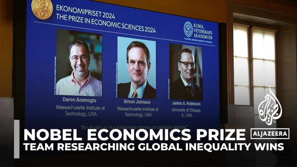 US-based Acemoglu, Johnson and Robinson win the 2024 Nobel Economics Prize