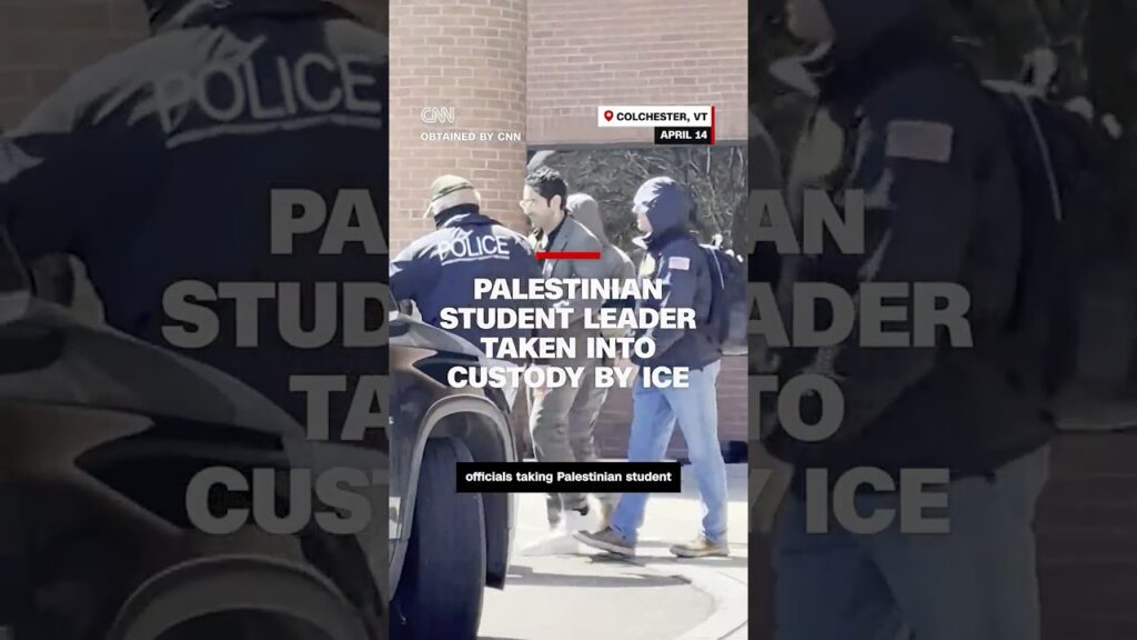 Video shows Palestinian student leader at Columbia taken into ICE custody