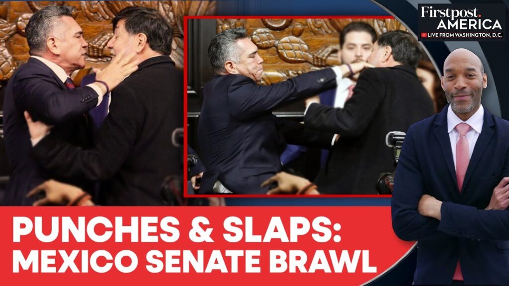 On Cam: Punches Fly in Mexico Parliament as Senate Debate Turns Violent | Firstpost America | N18G