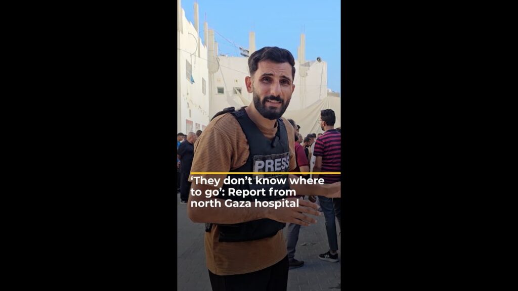 Scene at north Gaza hospital under threat from Israeli forces | AJ #shorts