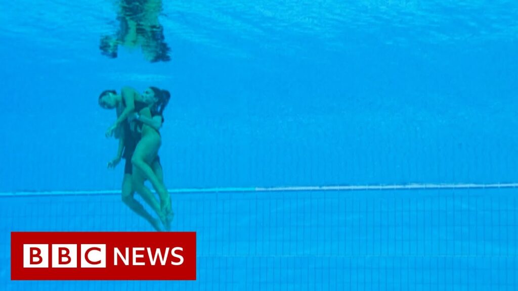 US artistic swimmer rescued by coach after fainting in pool – BBC News