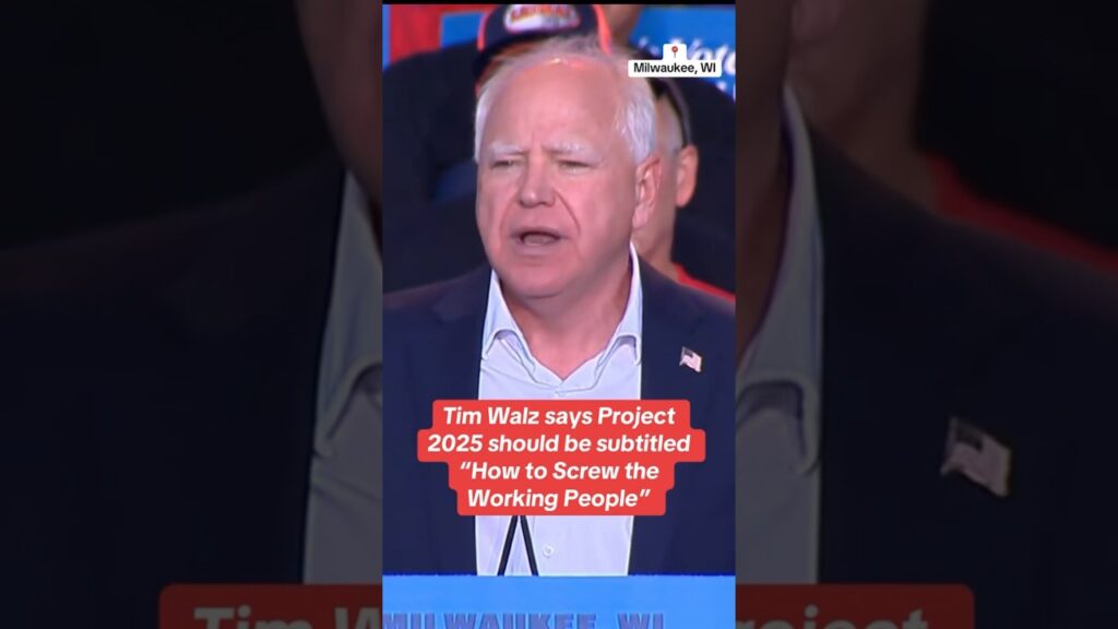 Tim Walz says Project 2025 should be subtitled “How to Screw the Working People” #shorts