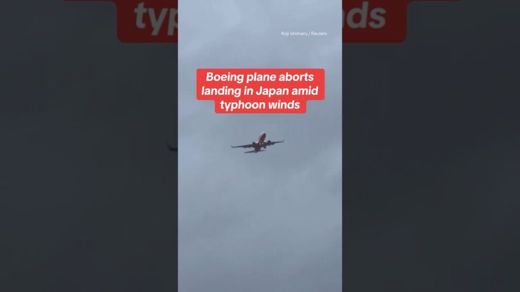 Boeing plane aborts landing in Japan amid typhoon winds