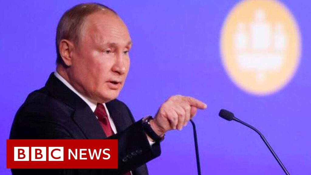 President Putin criticises ‘mad’ Russia sanctions – BBC News