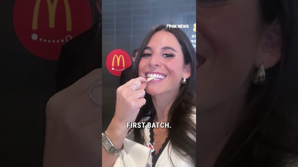 Trump works the fryer at McDonald’s and takes jab at VP Harris