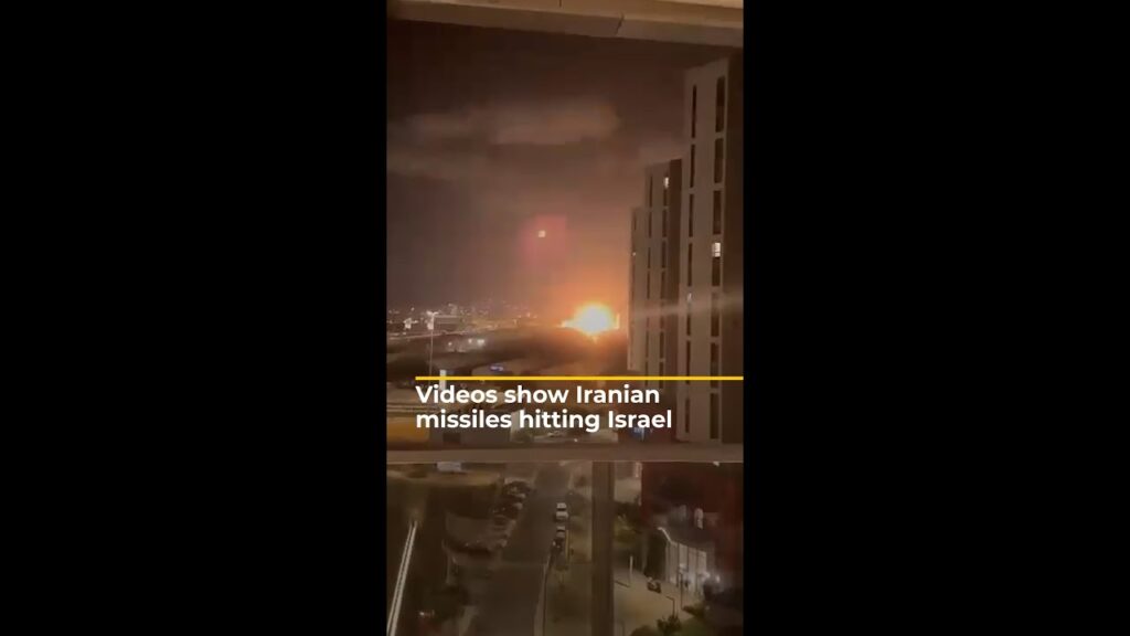 Videos show Iranian missiles hitting Israel | AJ #shorts Videos show Iranian missiles hitting Israel | AJ #shorts