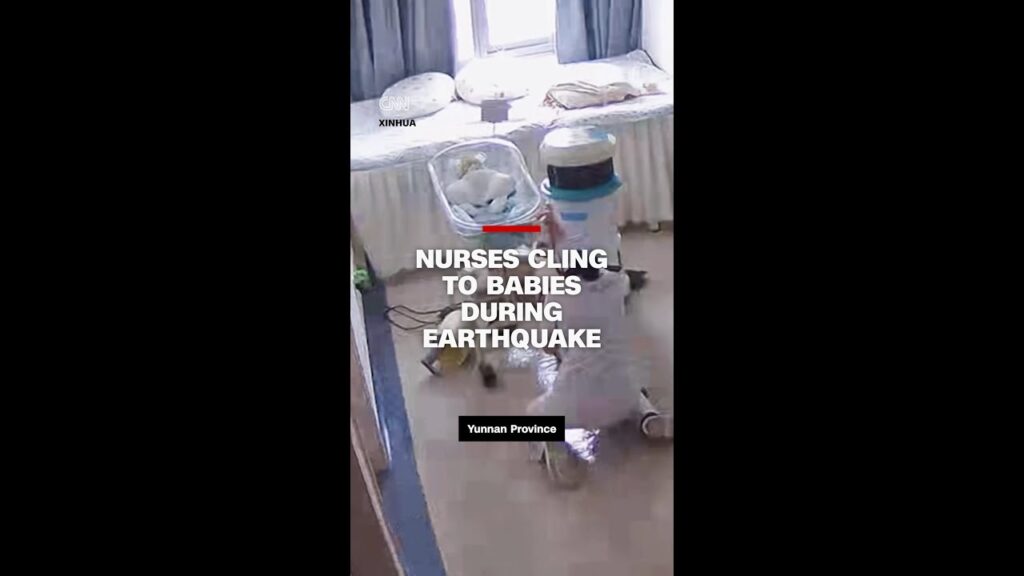 Nurses cling to newborn babies during Myanmar earthquake Nurses cling to newborn babies during Myanmar earthquake
