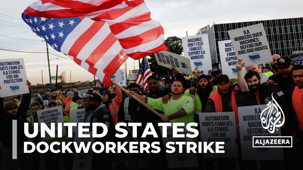Thousands of dockworkers shut down US east coast ports in major strike Thousands of dockworkers shut down US east coast ports in major strike