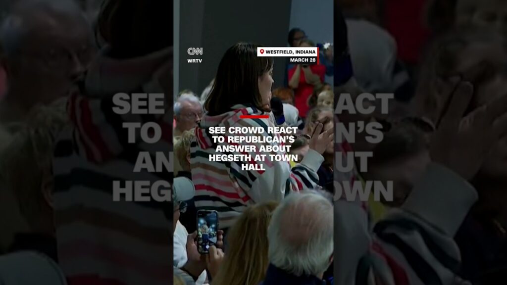 See crowd react to Republican’s answer about Hegseth at town hall See crowd react to Republican’s answer about Hegseth at town hall