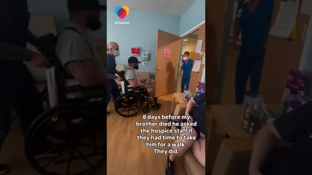 Hospice staff give patient one last walk #shorts Hospice staff give patient one last walk #shorts